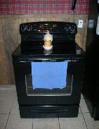 GE Black Glass Top Electric Range