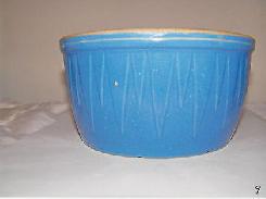 Ruckel's Pottery Blue Stoneware Bowl