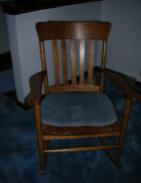 Oak Slat Back Gentlemans Rocker