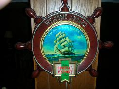 Special Export Ships Wheel Lighted Bar Sign