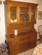 Thomasville Oak Stepback China Hutch