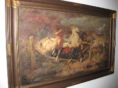 Roland G. Donaldson Stampeding Horses