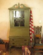 Mahogany Slant Front Book Case Desk