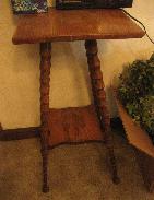 Oak Bulb Leg Fern Stand