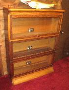 Viking Oak Three Section Lawyers Book Case