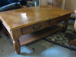 Oak Two Drawer Coffee Table 