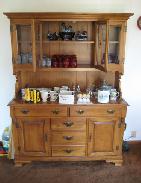 Early American Maple Setback Hutch