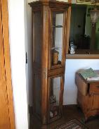 Oak & Glass Tall Curio