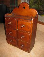 Pine 6-Drawer Spice Cabinet