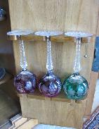 Bohemian Cut-to-Clear Multi-Color Goblets