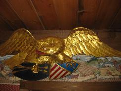  Folk Art Eagle Carved & Painted Plaque