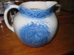 Blue Gray Sunflower Pitcher