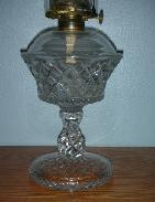 Wedgewood Clear Pedestal Oil Lamp 