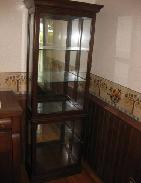  Walnut Lighted Display Cabinet