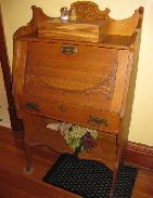  Oak Art Nouveau Drop Front Ladies Desk