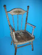 Child's Stenciled Rabbit Ear Chair 