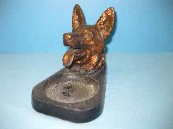 Ronson Bronze German Shepherd Ash Tray 