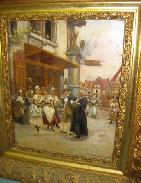 Menzinger Flower Market Oil on Canvas  