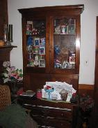 1860's Walnut Drop Front Bookcase Desk 