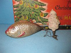 Early Fish Blown Glass Ornaments 