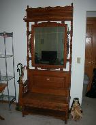 Oak Victorian Hall Seat