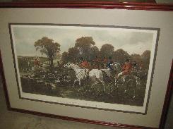 Elnglish Fox Hunt Plate Lithos