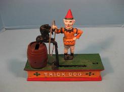 Dog Trick Mechanical Bank