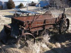 IHC Antique Manure Spreader & Steel Wheels
