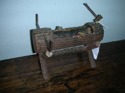 Cast Brass 'Log on Saw Bucks' Ash Tray