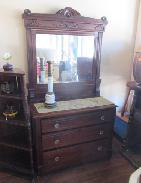 Victorian Walnut High Back Bedroom Set