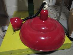 Red Enamel Shade Bracket Light
