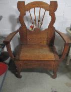 Oak Stick and Ball Hall Seat