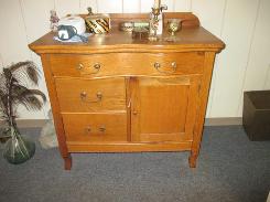 Oak Serpentine Drawer Commode