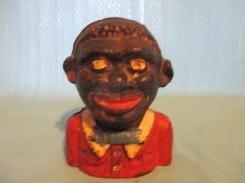 Cast Black Bust Bank