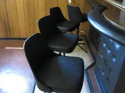 Black Vinyl Padded Bar Stool Set