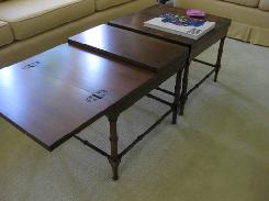 Walnut Burled Coffee Tables 