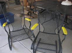  Ornate Black Wrought Iron Patio Set