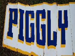 Piggly Wiggly Food Center Porcelain Sign 
