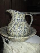 Ransbottom Spongeware Pitcher & Bowl