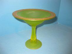 Vaseline, Satin Pedestal Candy Dishes