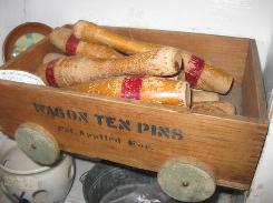 'Wagon Ten Pins' Old Primitive Wagon