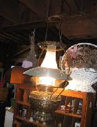 Country Store Brass Embossed Hanging Light Fixture