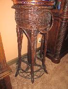  Victorian Wicker Fern Stand