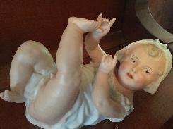     Heubach Victorian German Bisque Piano Baby