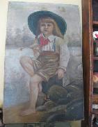 Victorian Boy Oil on Canvas 
