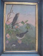 Sparrow Oil on Hardboard Painting