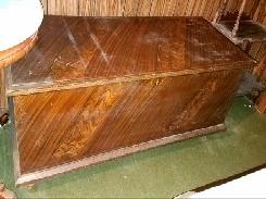 Early Walnut Burl Veneer Cedar Chest 