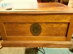  J. & P. Coats Best Six Cord Oak Spool Cabinet 