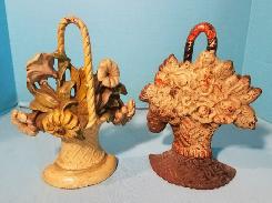 Cast Flower Basket Door Stops