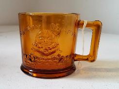 Humpty Dumpy Amber Glass 